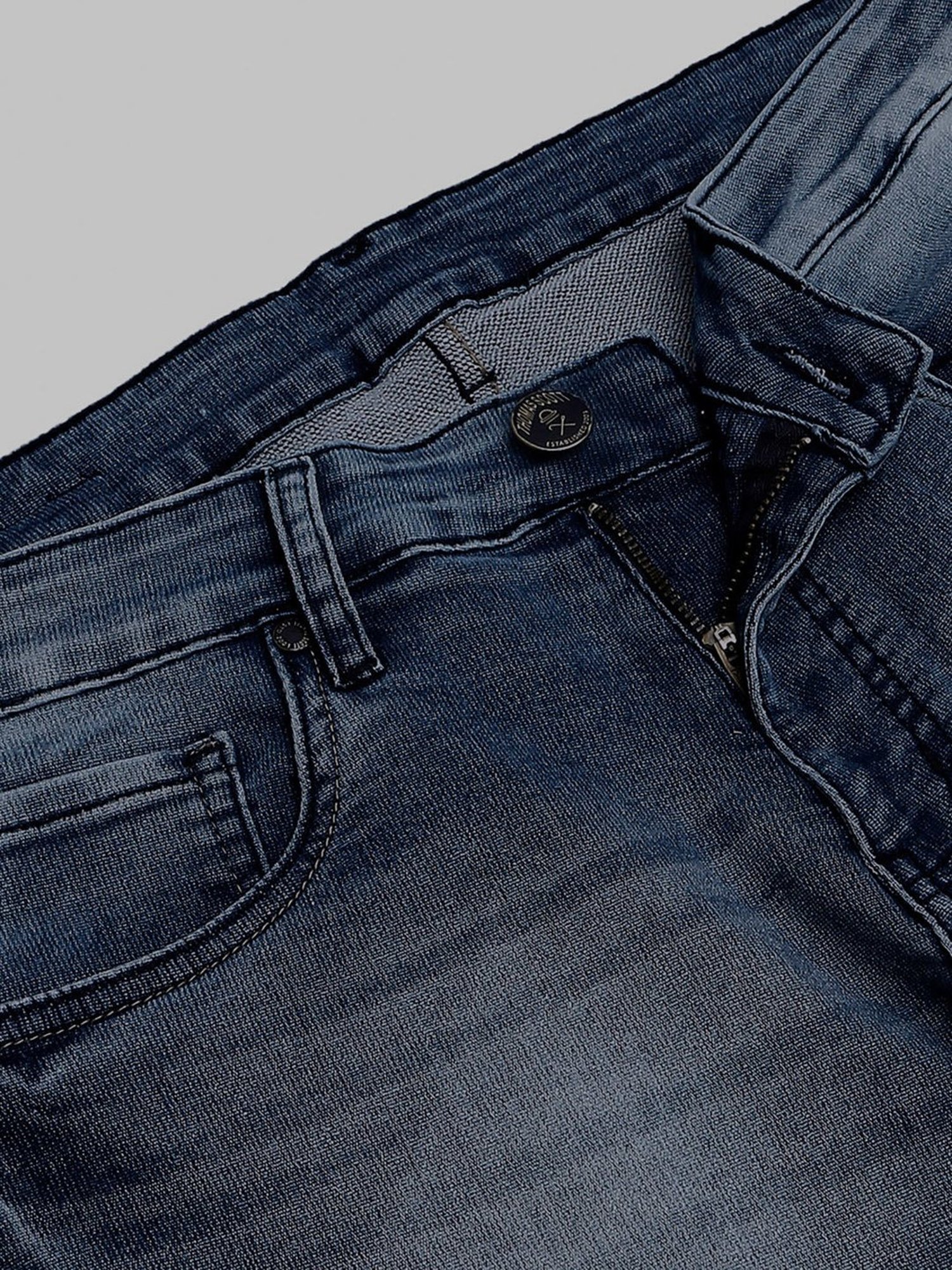 American Eagle Blue Cotton Regular Fit Jeans