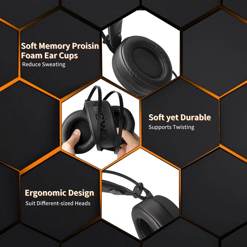 NUBWO Gaming headsets PS4 N7 Stereo Xbox one Headset Wired PC Gaming Headphones with Noise Canceling Mic , Over Ear Gaming Headphones for PC/MAC/PS4/Xbox one