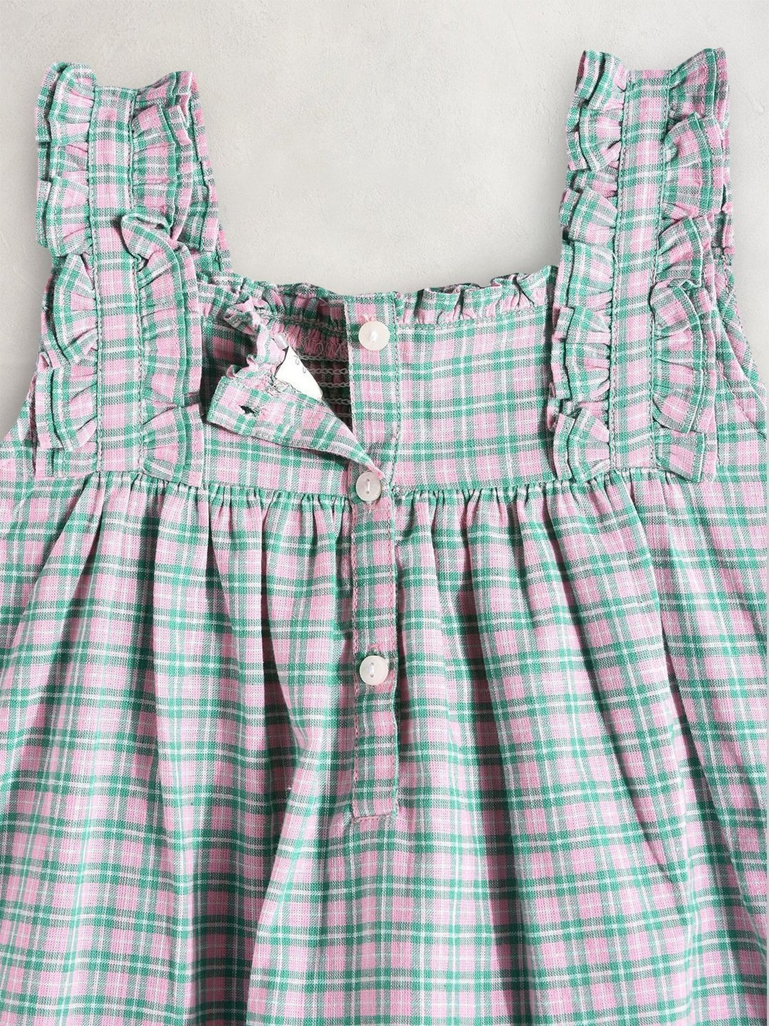 Berrytree Organic Girls Blue Cotton Clouds Print Night Suits