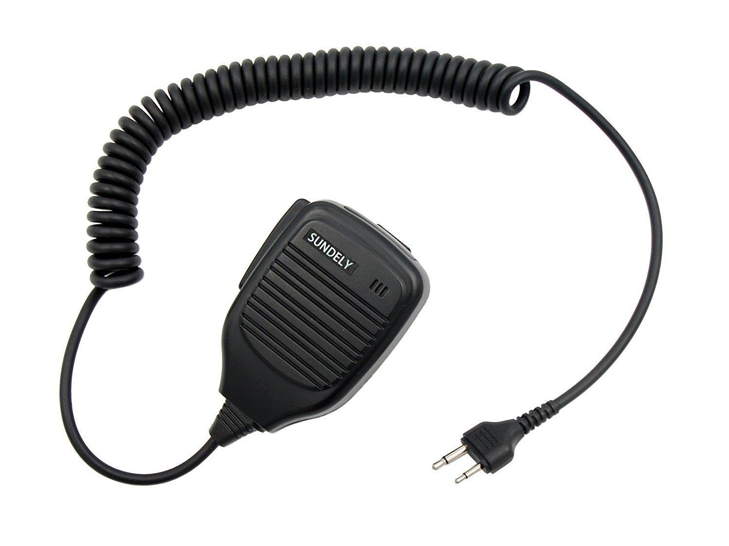 SUNDELY Heavy Duty Hand Mic with Speaker For Cobra Micro_Talk 2 Two Way Radio Walkie Talkie PR330 HH45WX MT500 FRS100 2 Pin