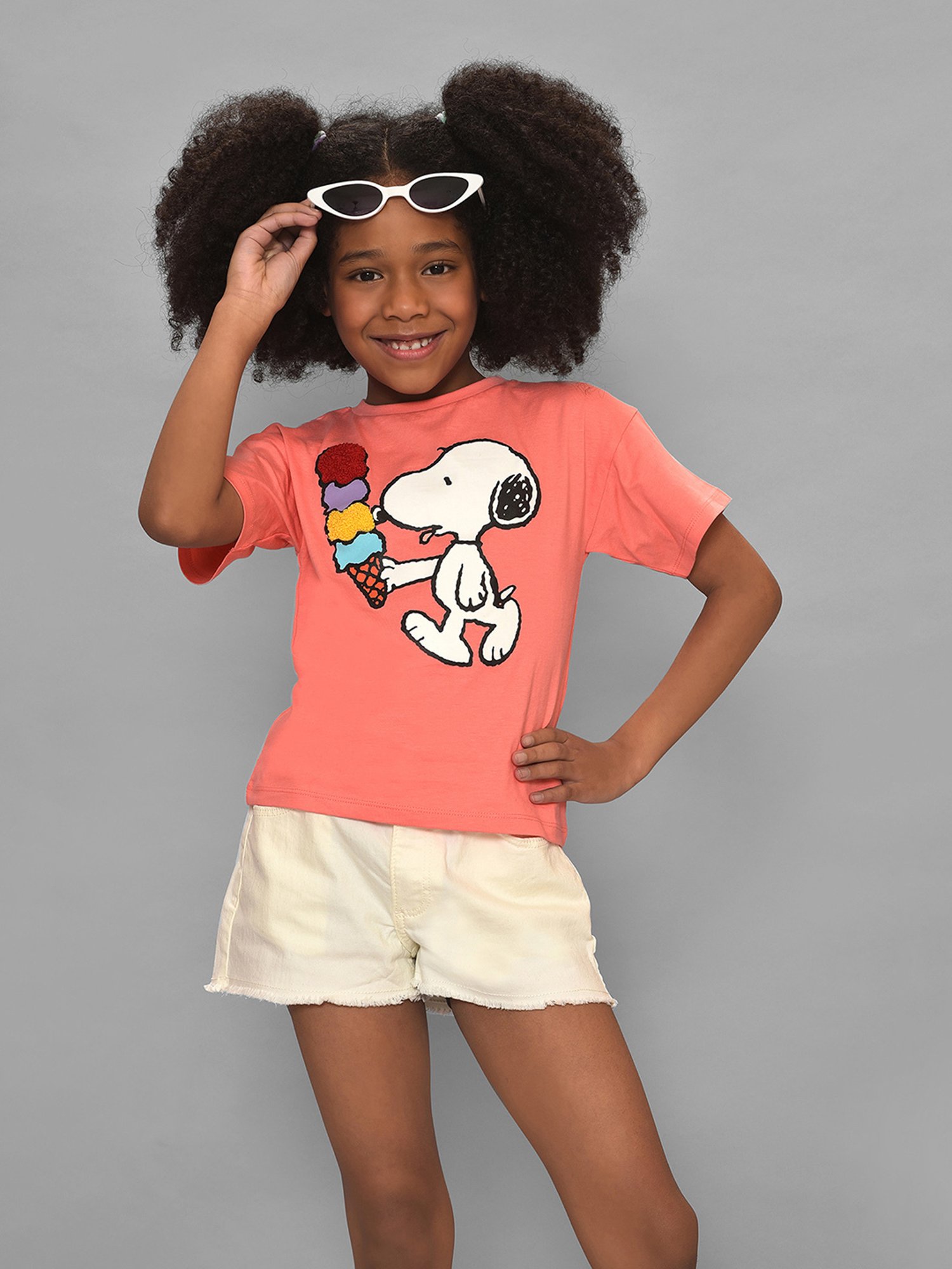 MiArcus Kids Pink Printed T-Shirt