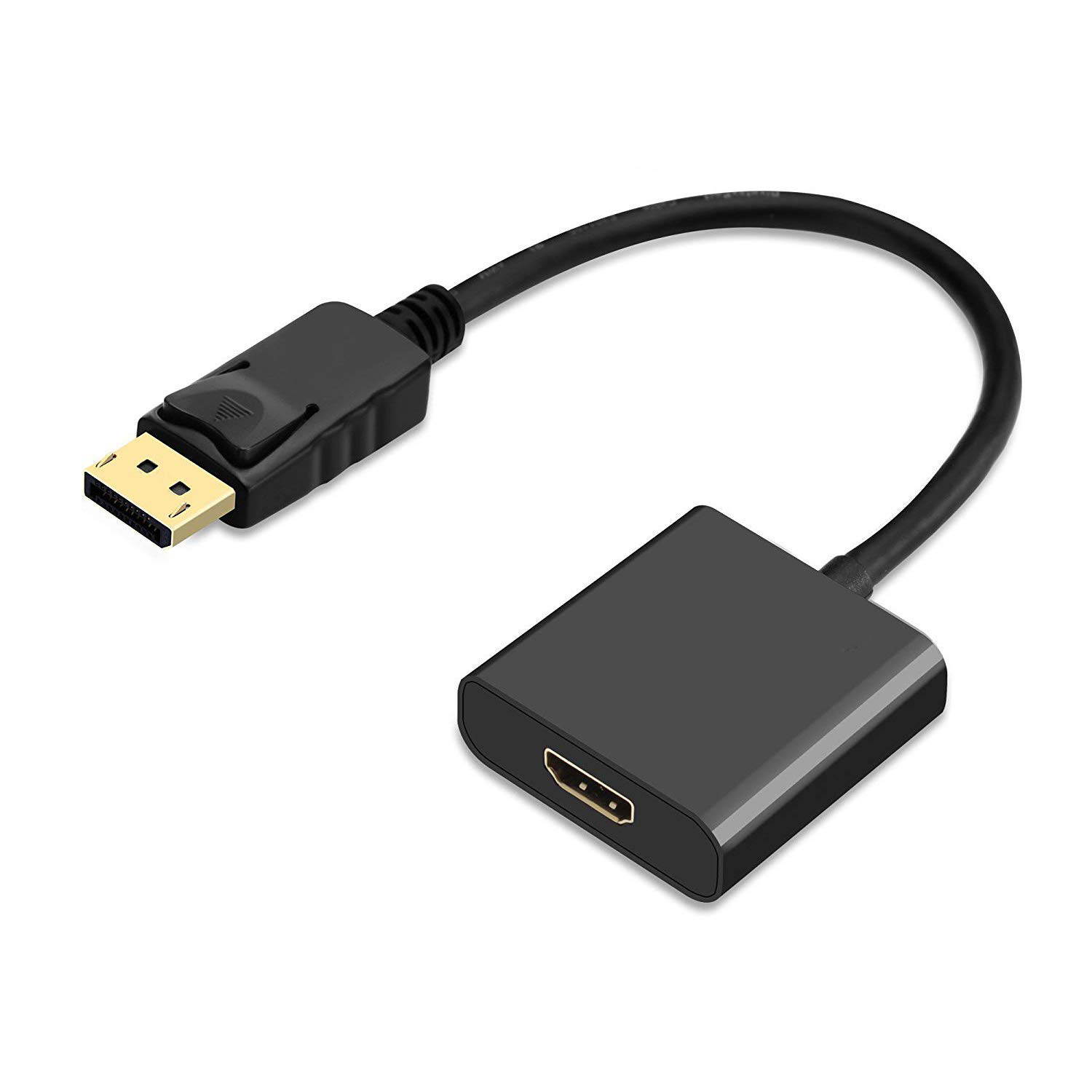 Wanmingtek DisplayPort to HDMI Adapter (DP to HDMI Adapter) Gold-Plated Supporting 1080P for Dell Lenovo HP Laptop to Monitor HDTV Projector - Black