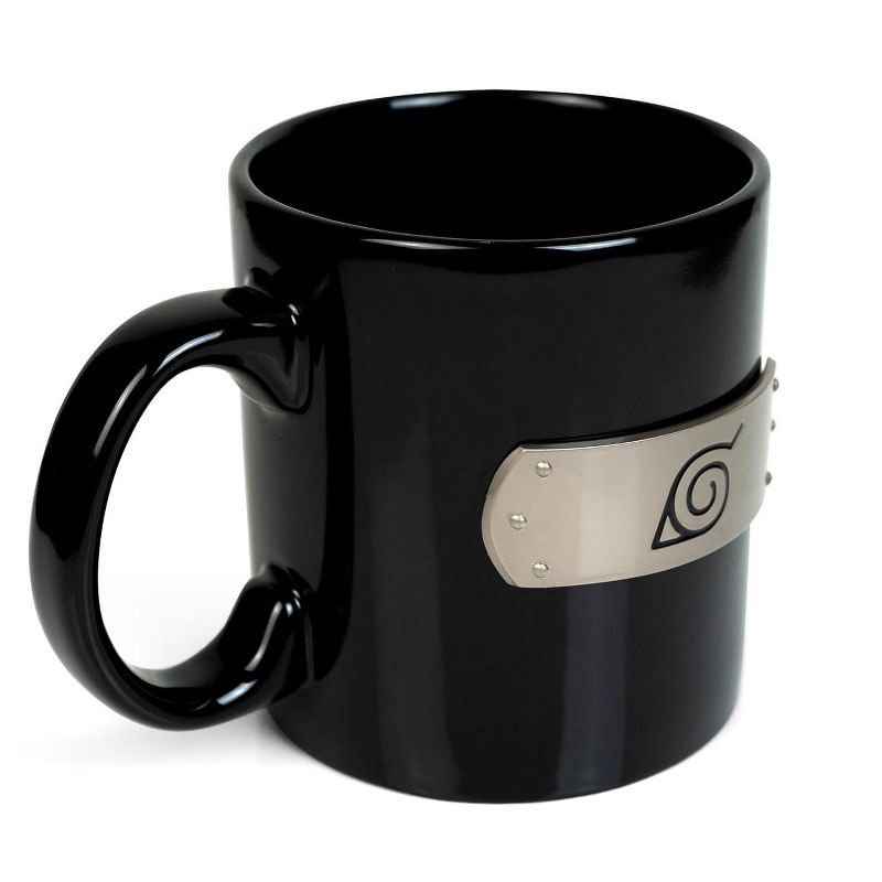 Just Funky Naruto: Shippuden Hidden Leaf Village Pewter Emblem Coffee Mug | Holds 20 Ounces