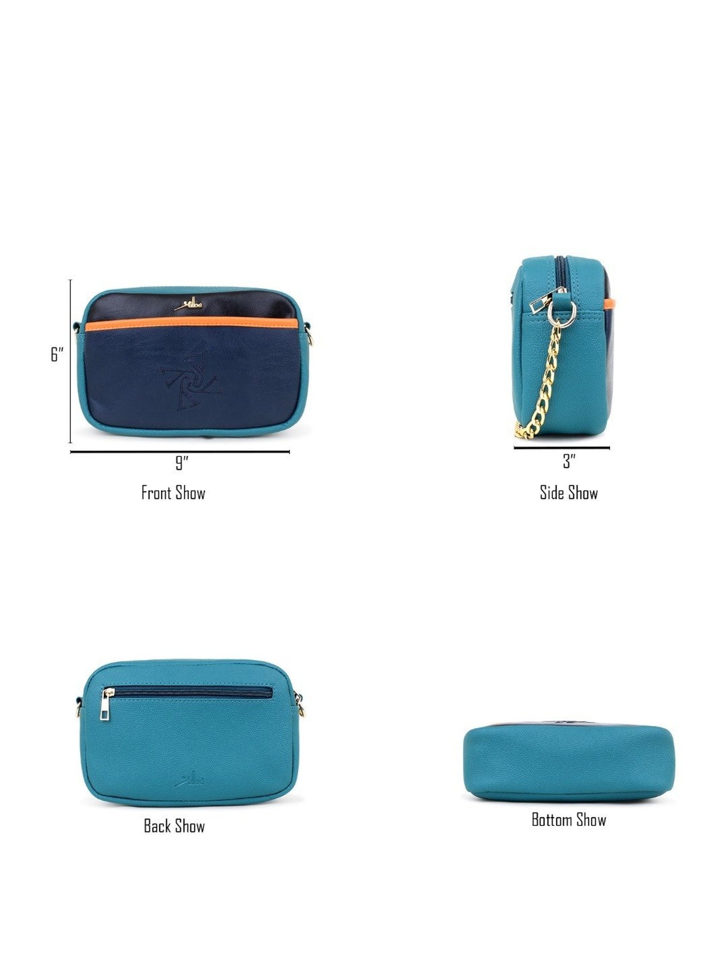 Yelloe Blue Medium Cross Body Bag