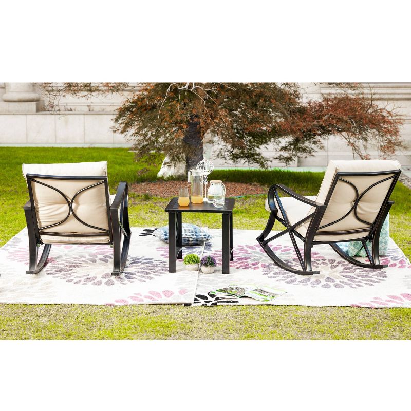 3pc Rocking Chair Patio Seating Set - Patio Festival
