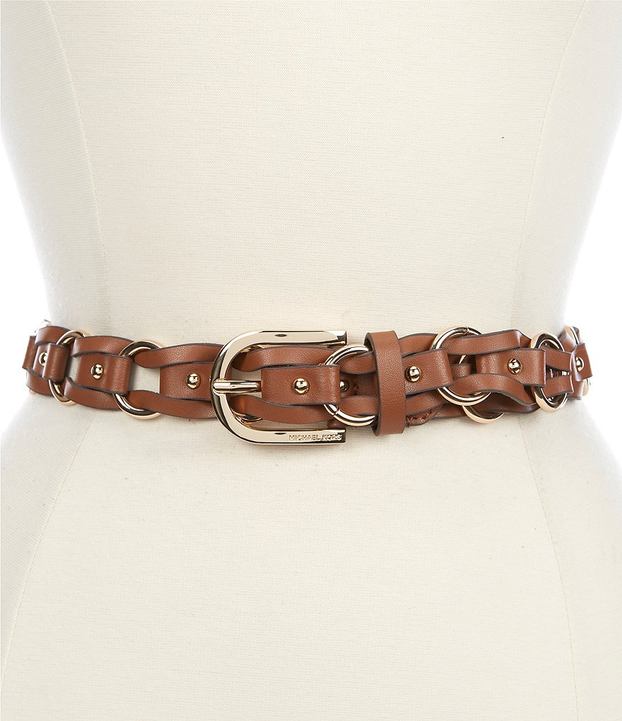 Michael Kors 1.25#double; Braided Ring Belt