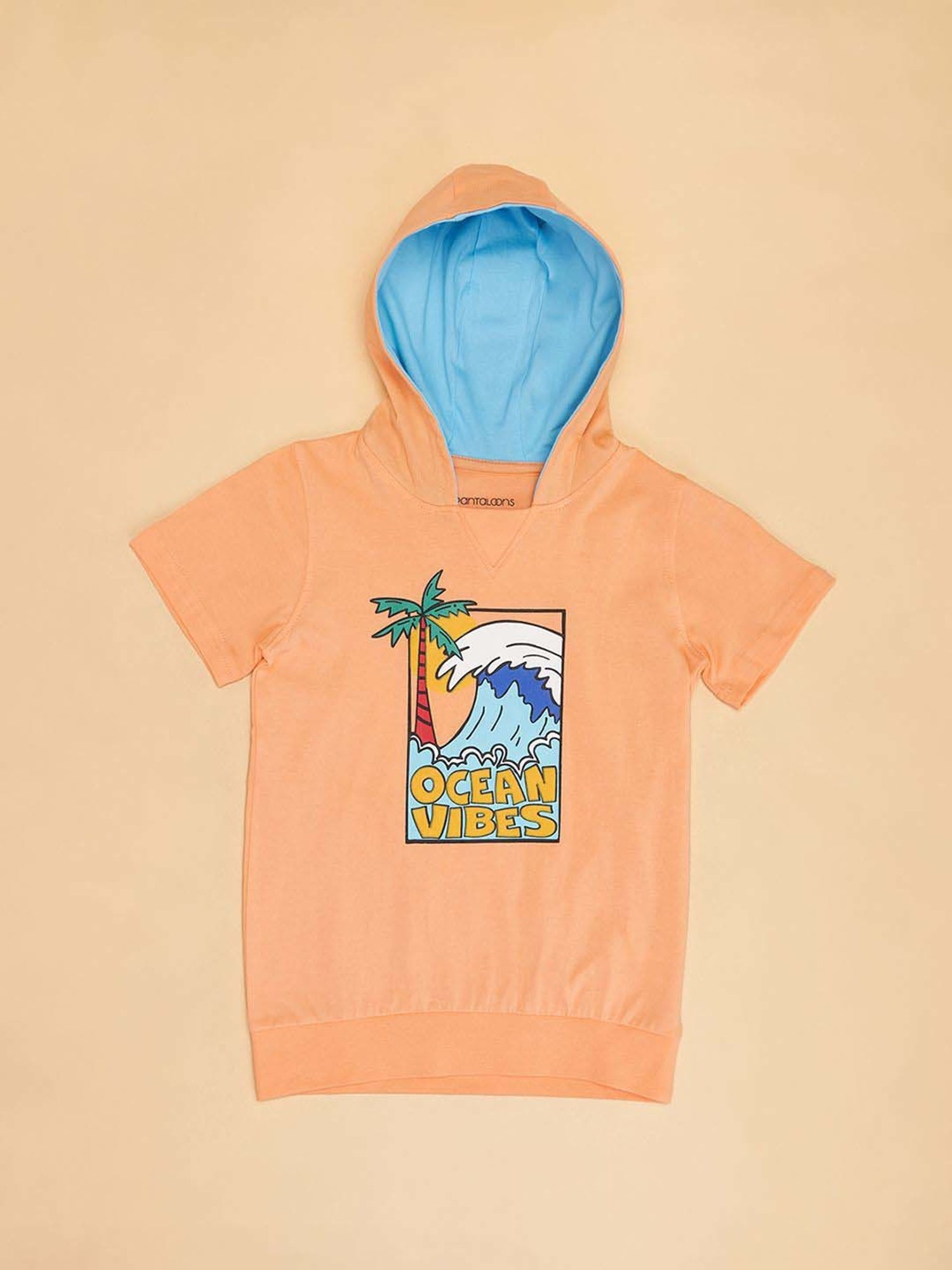 Pantaloons Junior Navy Cotton Printed T-Shirt