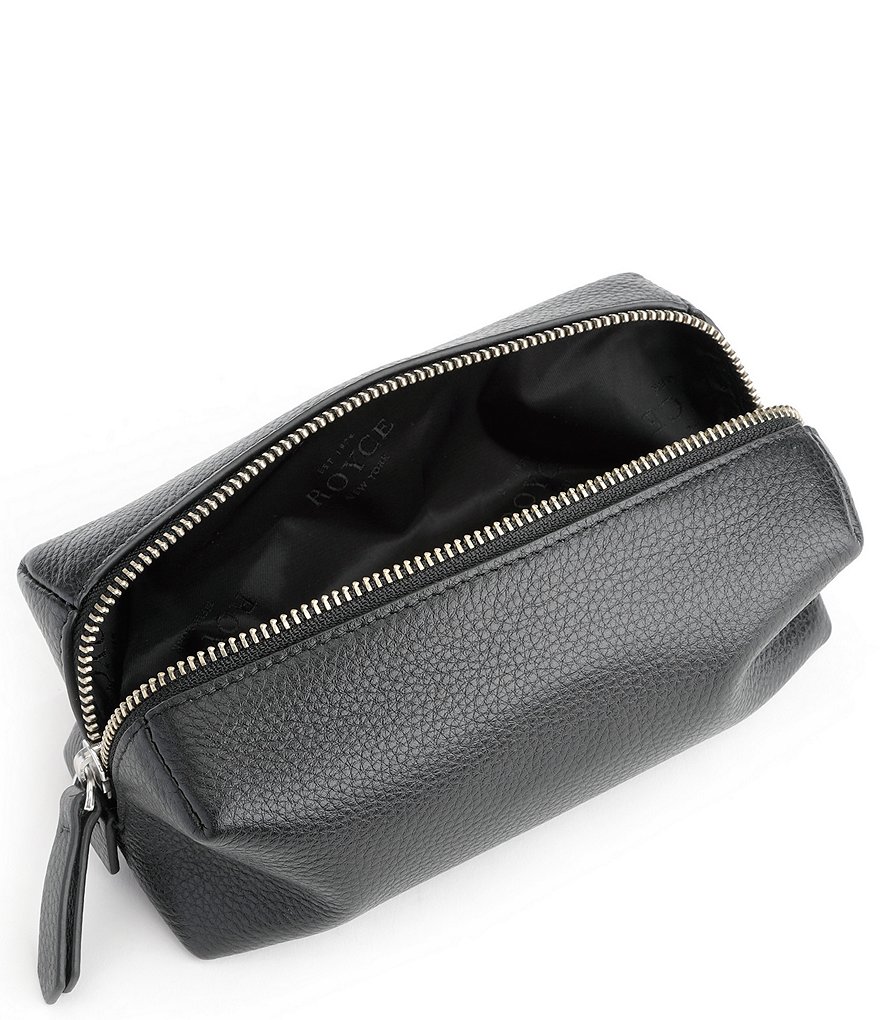 ROYCE New York Leather Zippered Travel Utility Bag