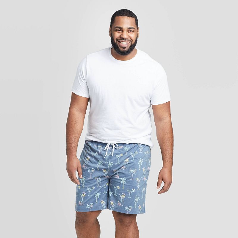 Men's 7" Sharkular Elastic Waist Swim Trunks - Original Use™ Blue XS