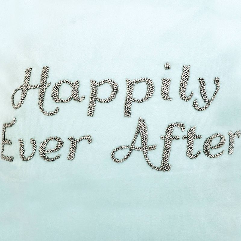 18"x18" Celebrations Beaded "Happily Ever After" Square Pillow Blue - Edie@Home