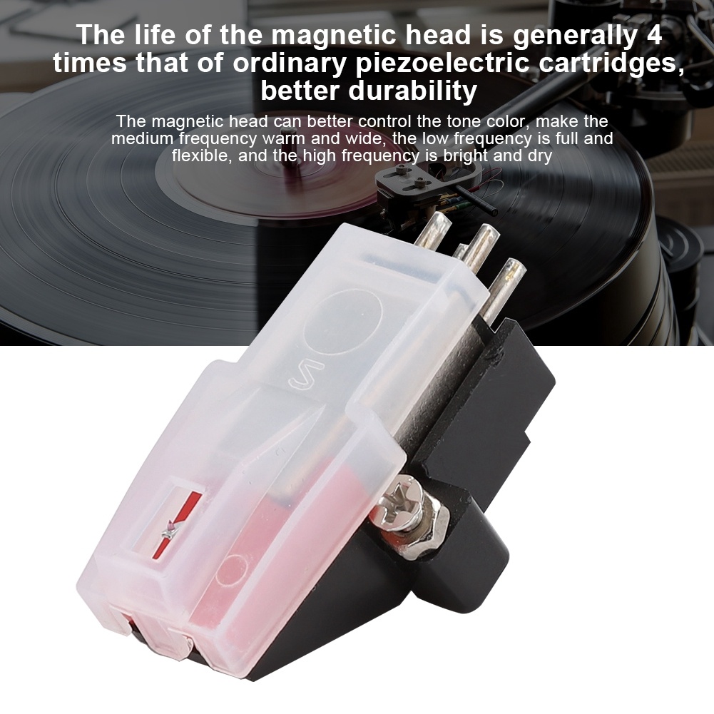 Phonograph Turntable Dual Moving Magnet Stereo Vinyl Record Player Stylus Needle