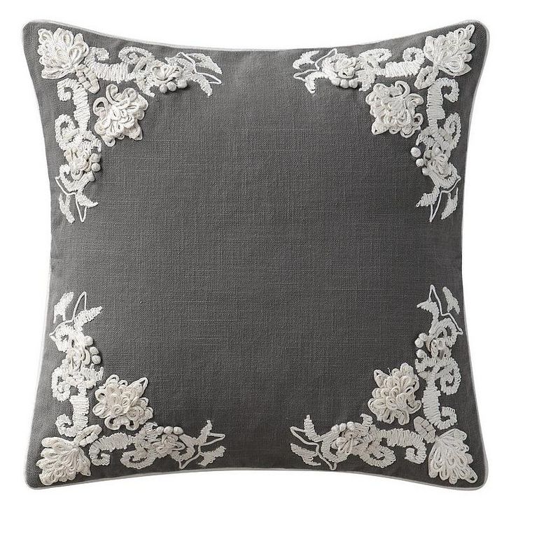 VCNY Home Lyssa Embroidered Cotton Throw Pillow - 18X18
