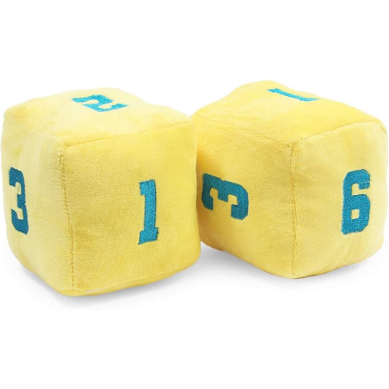 Blue Panda Set of 4 Plush Exercise Dice & Activity Cubes, 6-Sided Fitness Workout Games for Kids, 4"