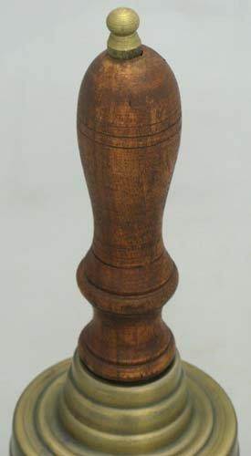 14" Handheld Captains Bell with Brushed Antique Finish and Engraving
