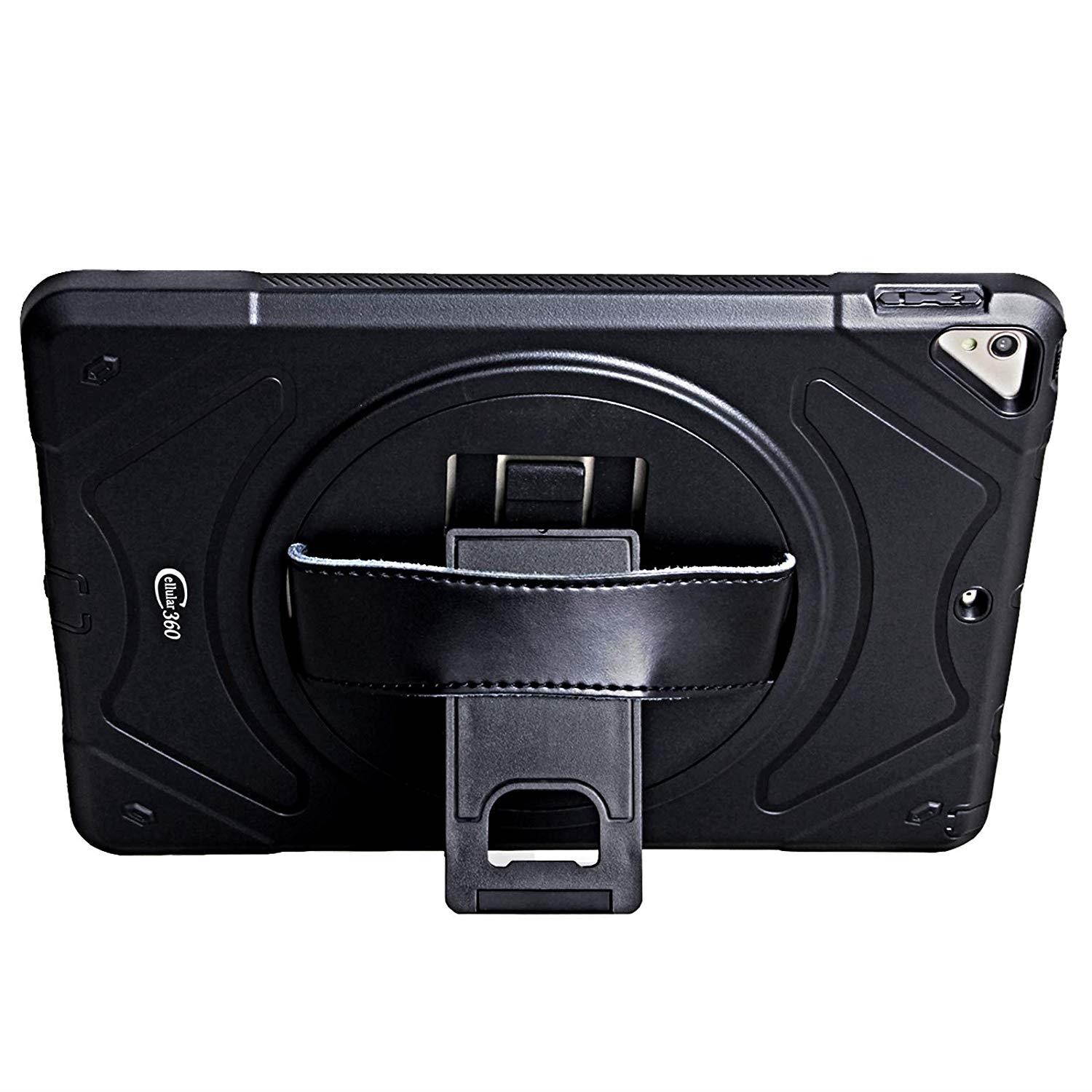 Cellular360 Drop Proof Case with 360 Degree Swivel Stand and Handle for iPad Mini 1 iPad Mini 2 iPad Mini 3 (Black)