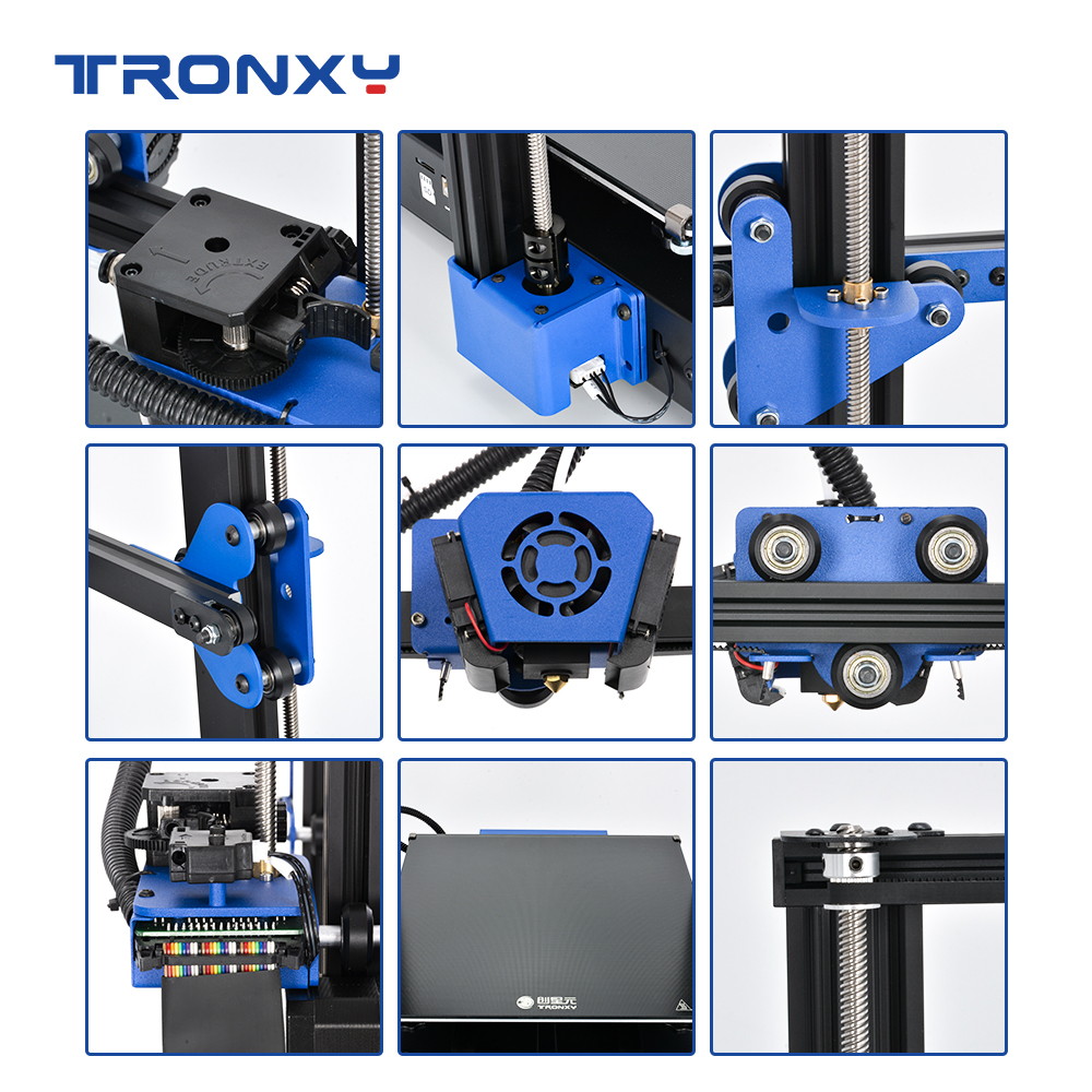 TRONXY XY-3 Pro DIY 3D printer kit 300x300x400mm with 24V power supply / titanium extruder / silent motherboard 2225 driver chip / large printing area for filament detection