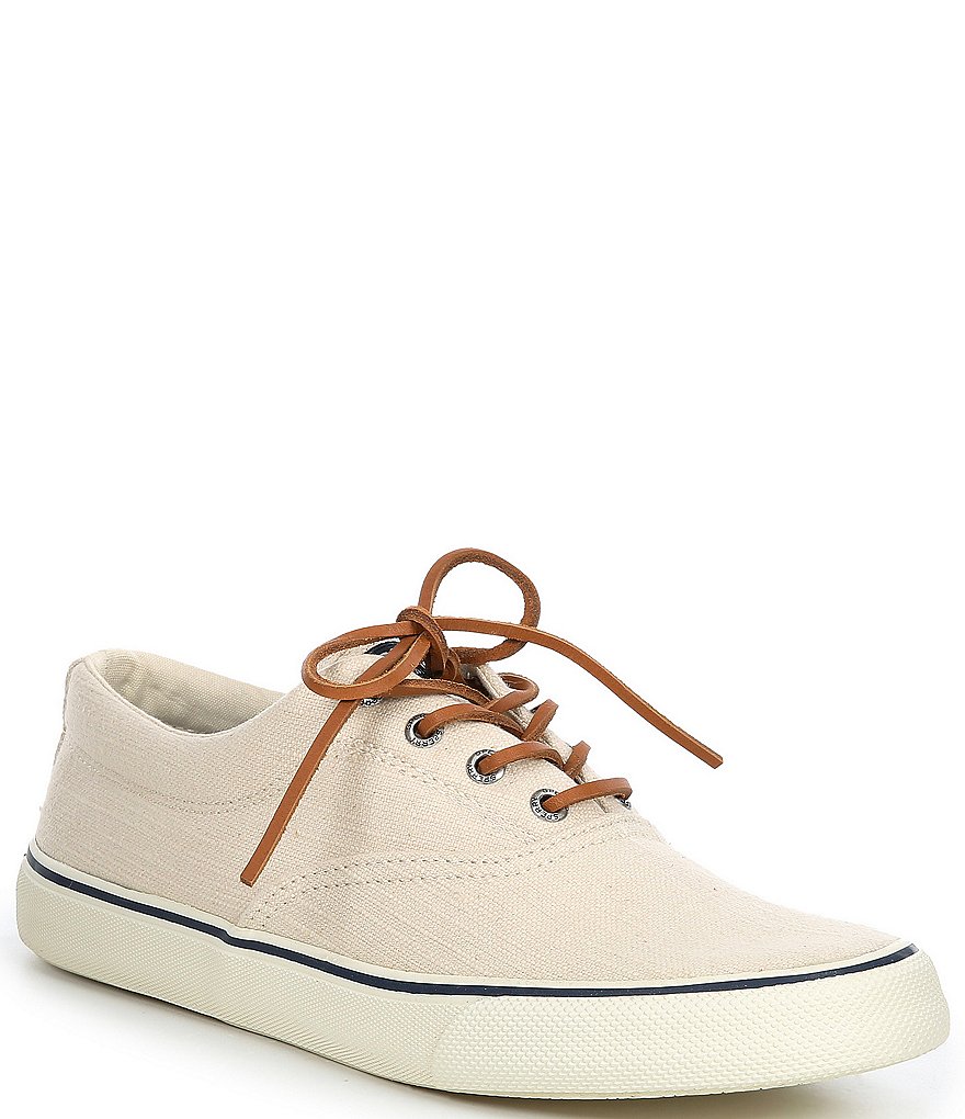 Sperry Men's Striper II CVO Distressed Linen Lace-Up Sneakers