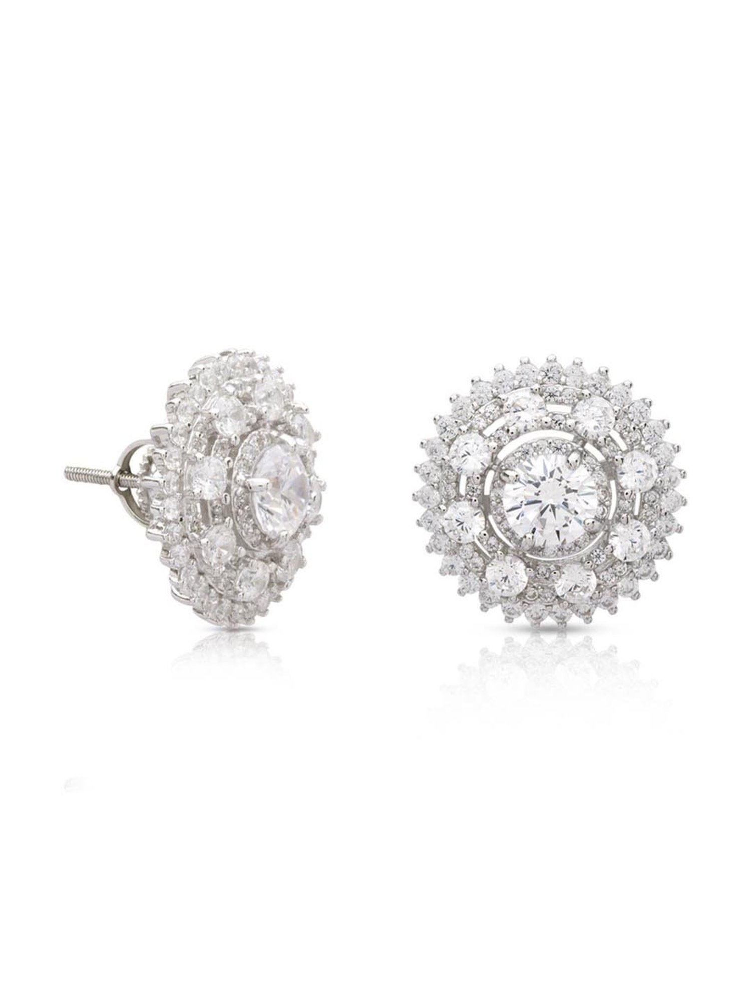 Anayra 92.5 Sterling Silver Classic Earrings for Women