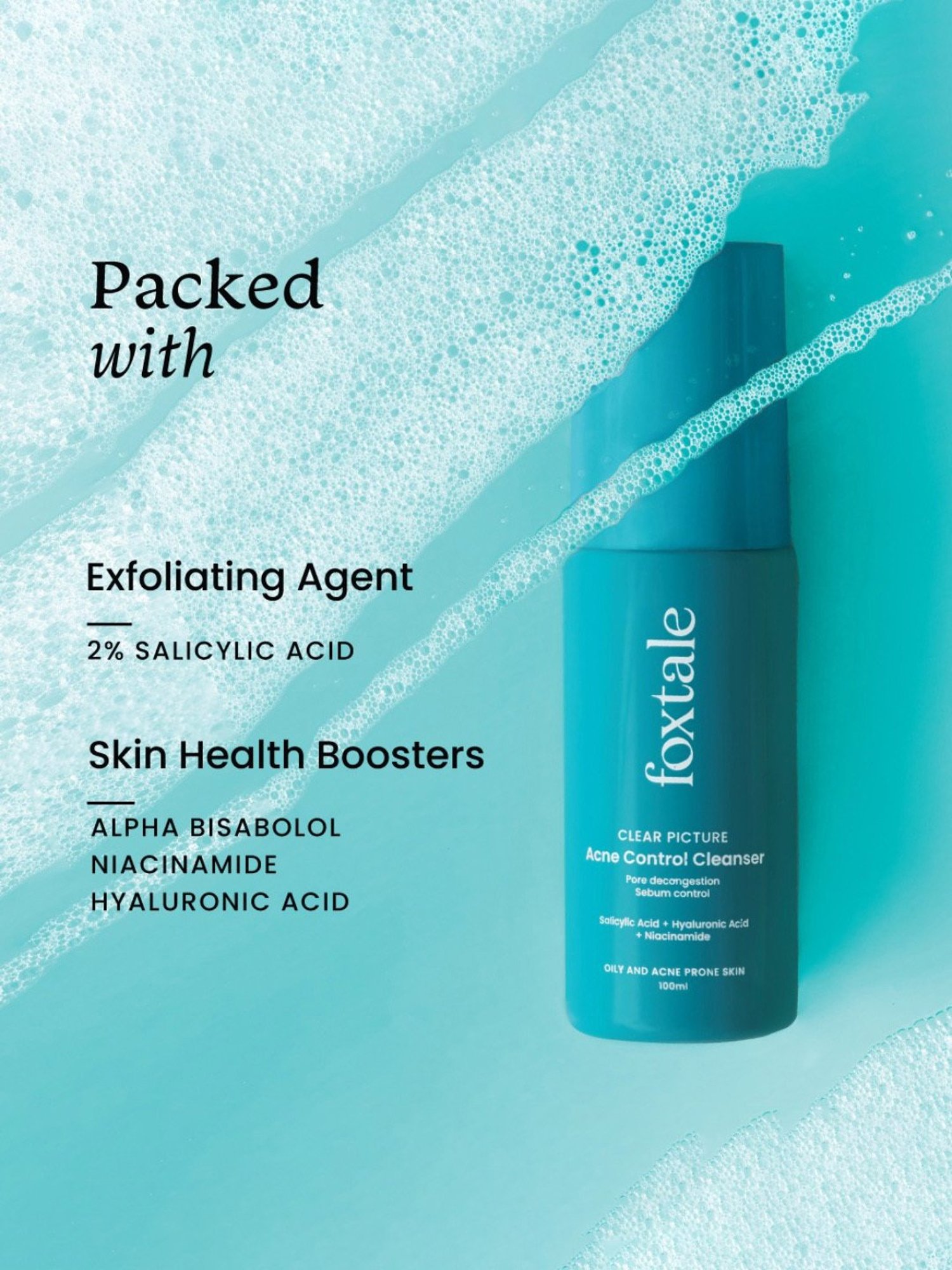 Foxtale Clear Picture Acne Control Cleanser - 100 ml