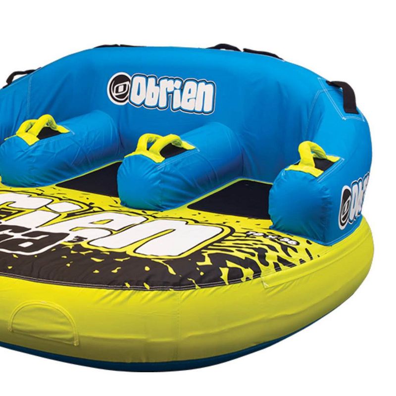 OBrien Barca 3 Kickback Inflatable 3 Person Rider Towable Boat Water Tube Raft