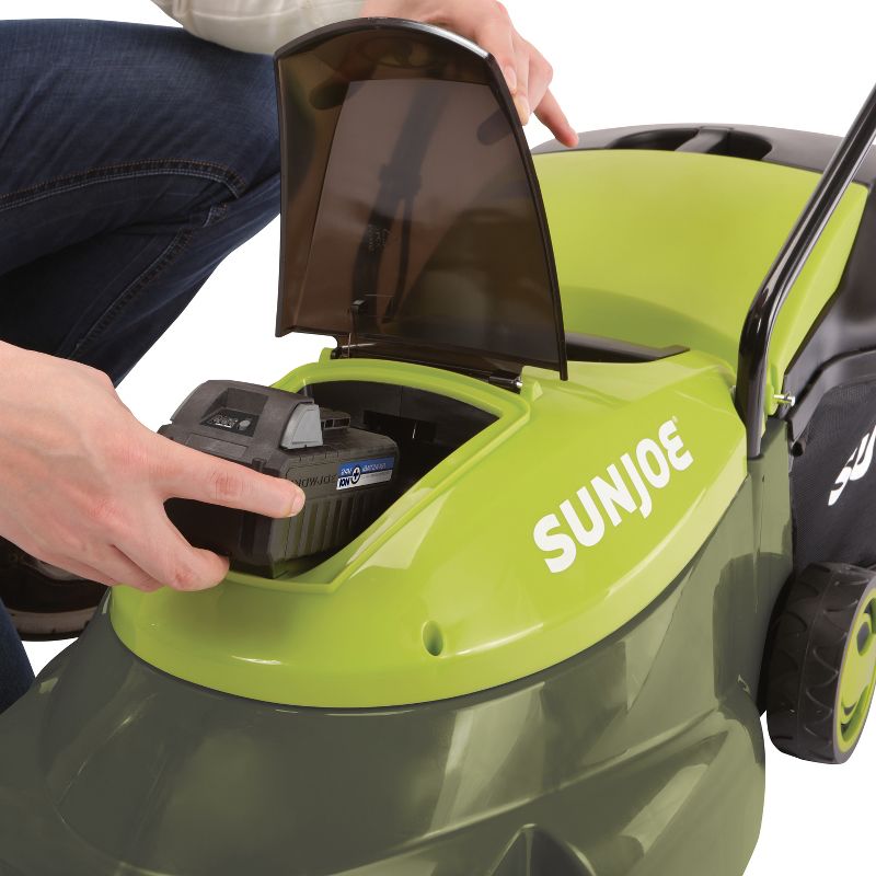 Sun Joe 14" 28 Volts Cordless Lawn Mower - Green