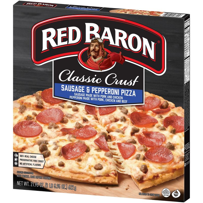 Red Baron Classic Sausage & Pepperoni Frozen Pizza - 21.9oz