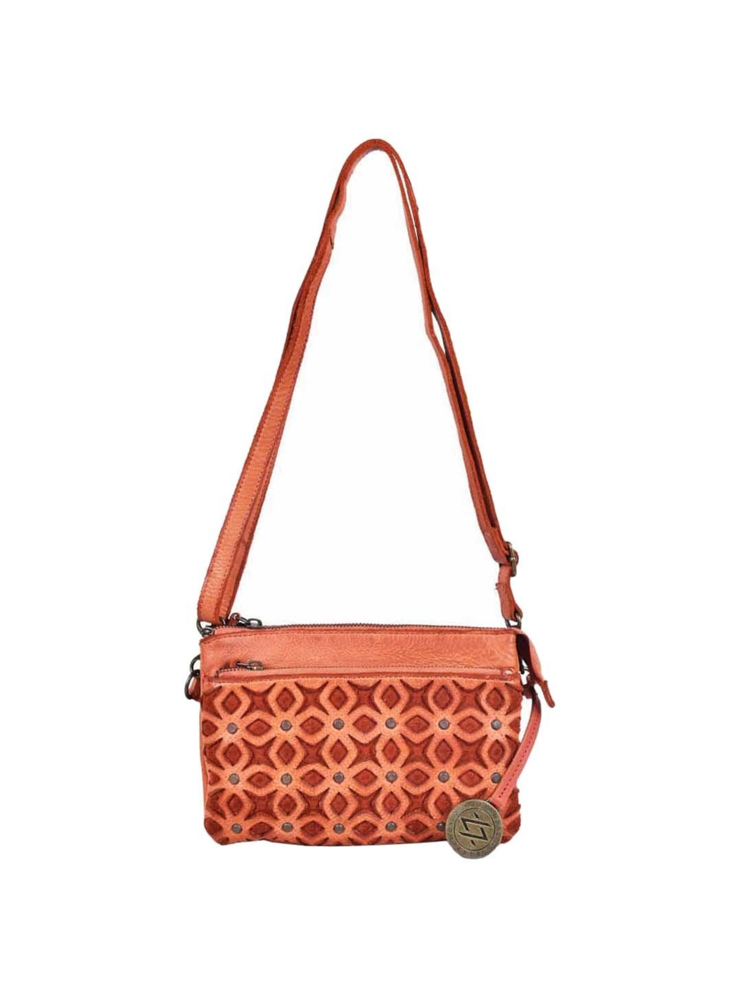 KOMPANERO Tan Textured Small Sling Handbag