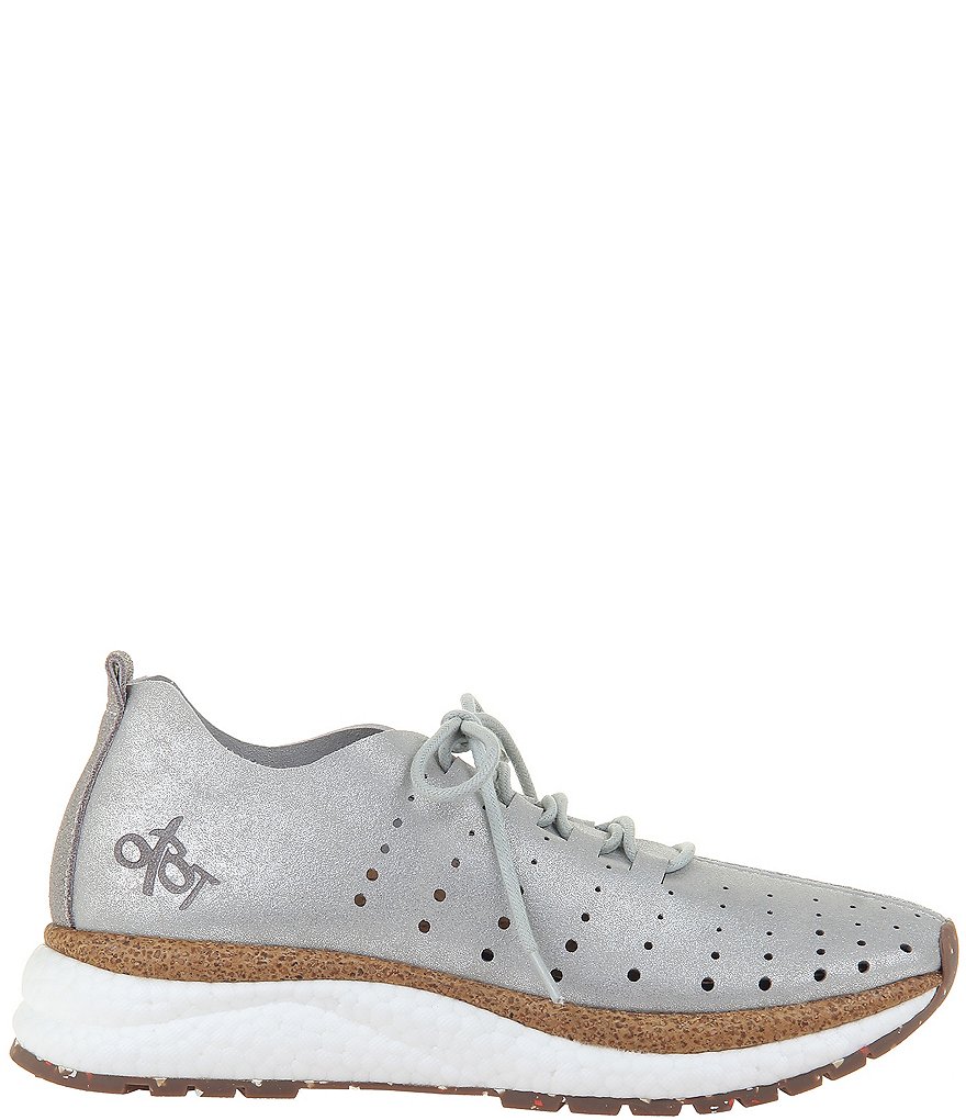 OTBT Alstead Metallic Suede Lace-Up Wedge Sneakers