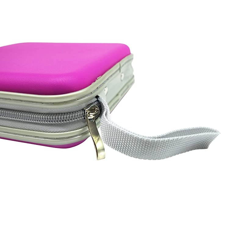 30 Capaity CD/DVD Storage Case DVD Holder Portable DVD Case for Car Trip CD/DVD Collection Kids Pink