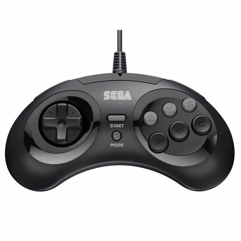 SEGA Genesis 8-Button Arcade Pad USB Controller for PC Mac Black
