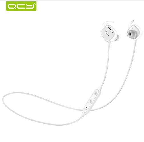 QCY QY12 Bluetooth Earphones Sport Wireless Earphones Magnet Switch Earbuds With Mic Noise Cancelling Earbud - White