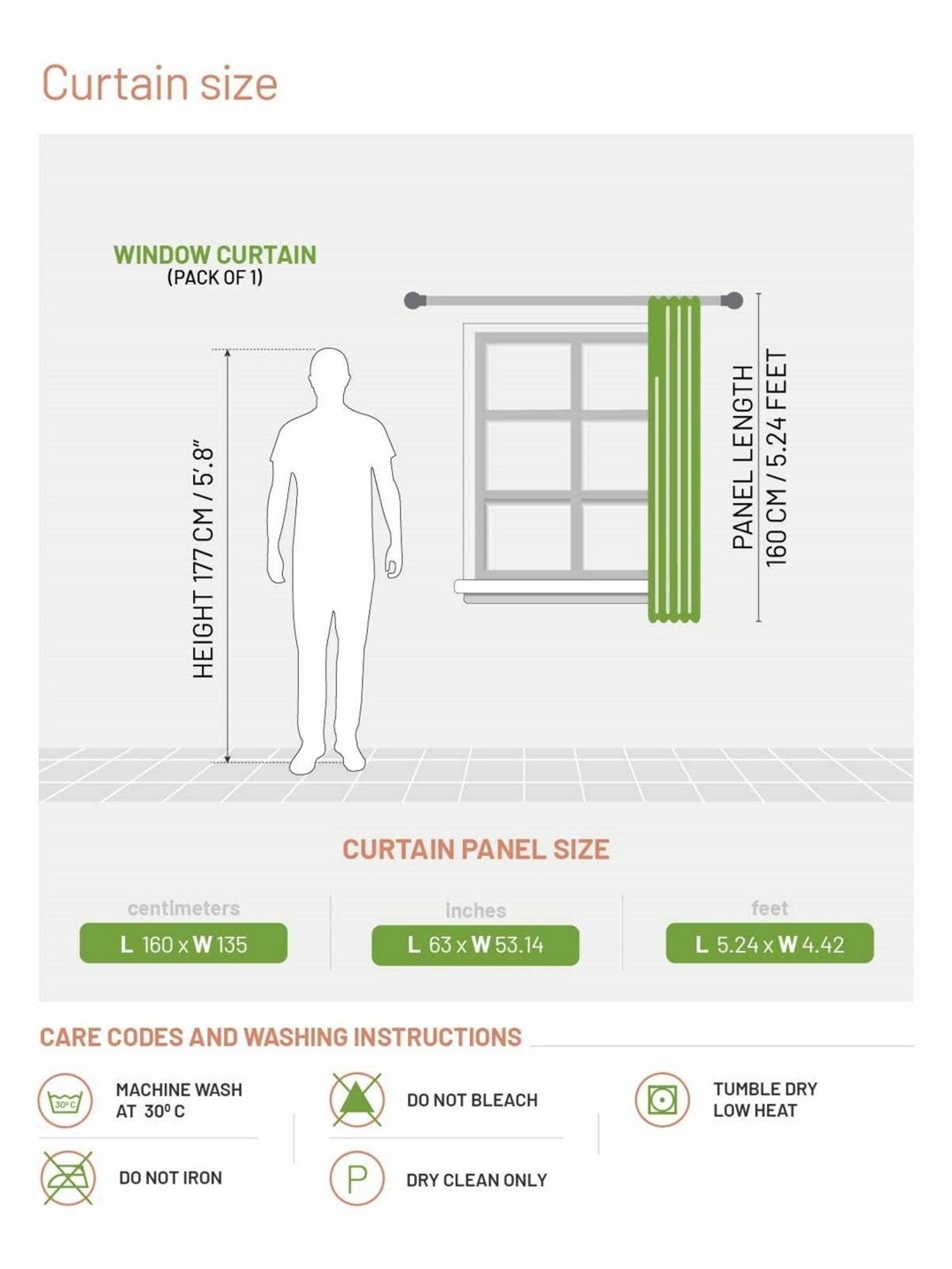 DDecor Abstract Grey Polyester 5 ft Window Curtain