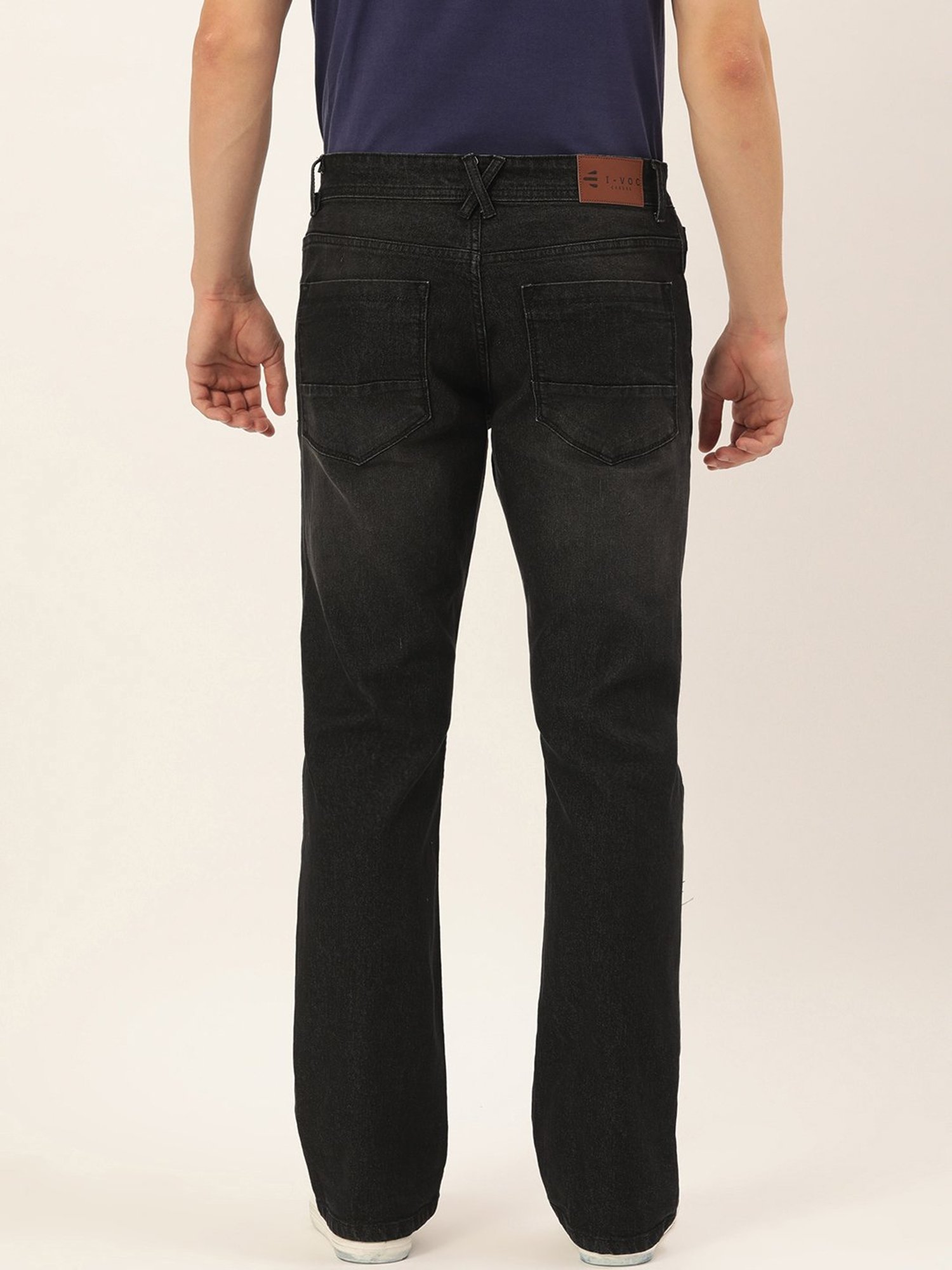 IVOC Black Lightly Washed Boot Cut Jeans