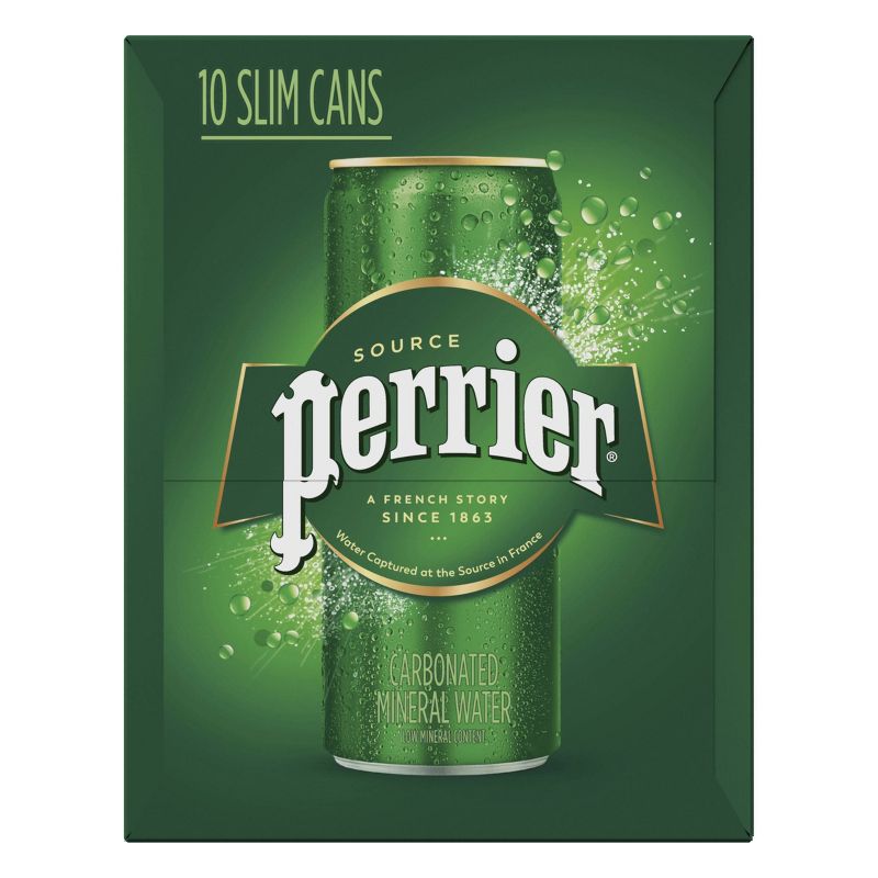 Perrier Carbonated Mineral Water - 10pk/8.45 fl oz Slim Cans