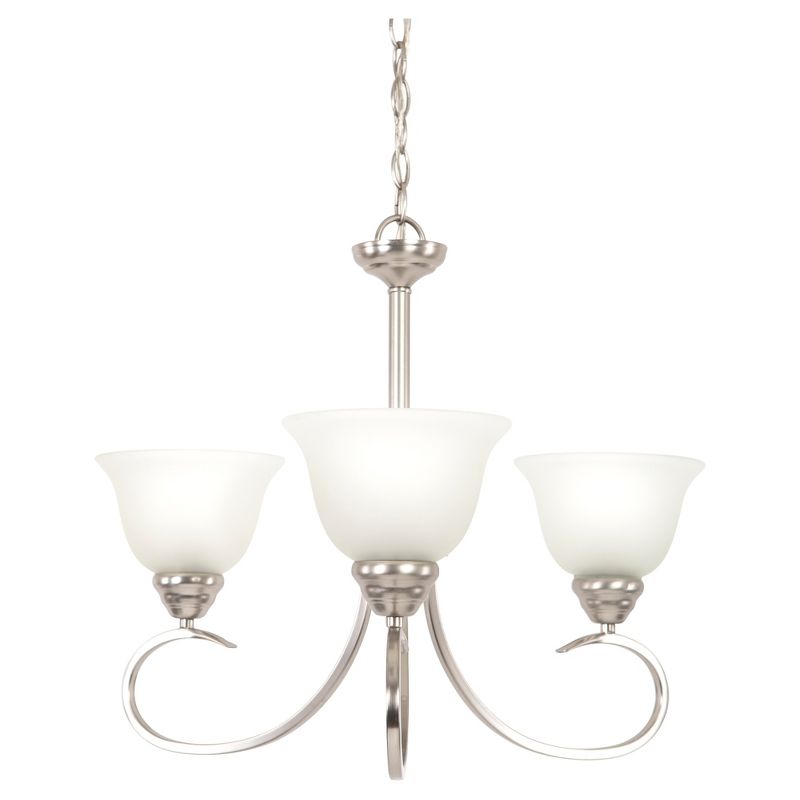 Yosemite Three Lights Chandelier Satin Nickel