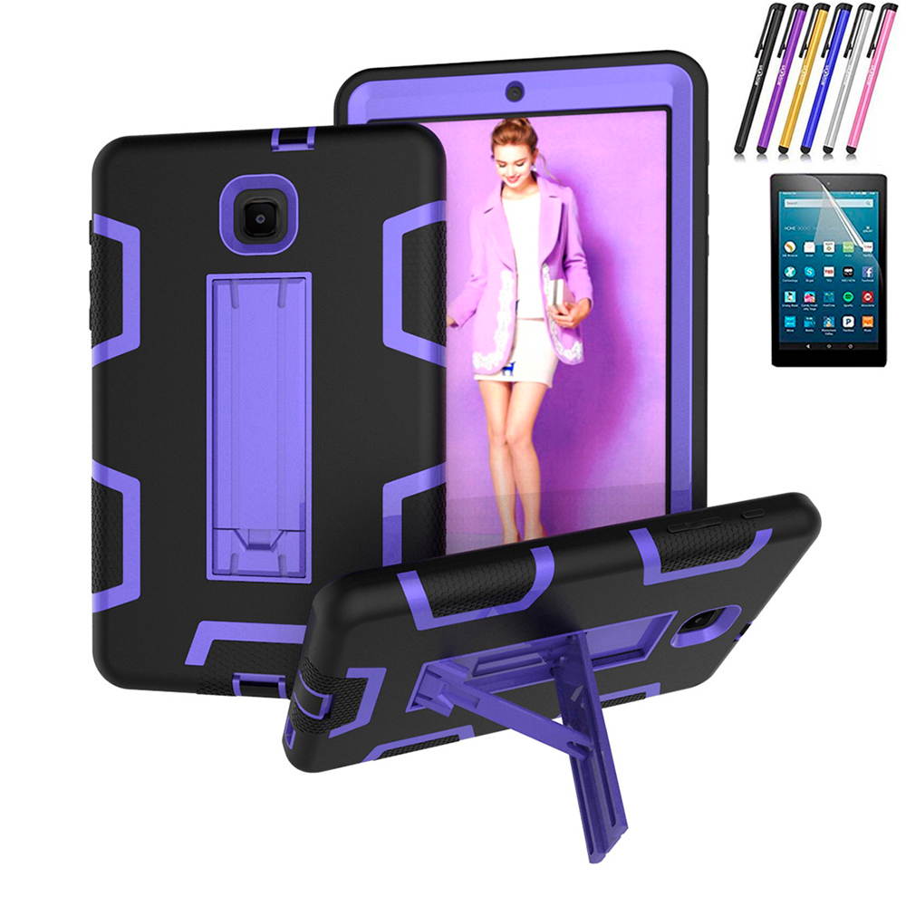 Mignova Case for Galaxy Tab A 8.0 Case 2018,Three Layer Shockproof Armor Defender Full-Body Rugged Protective Case Cover with Stand for Samsung Galaxy Tab A 8.0 2018 SM-T387/T387v