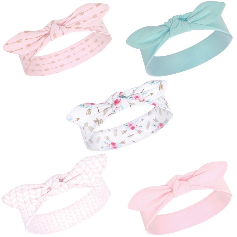 Little Treasure Baby Girl Cotton Headbands 5pk, Boho, One Size