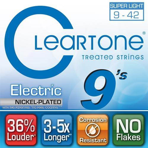 Cleartone Electric Guitar Strings Nickel Plated -Super Light 9-42 - 9409 -1 Pack