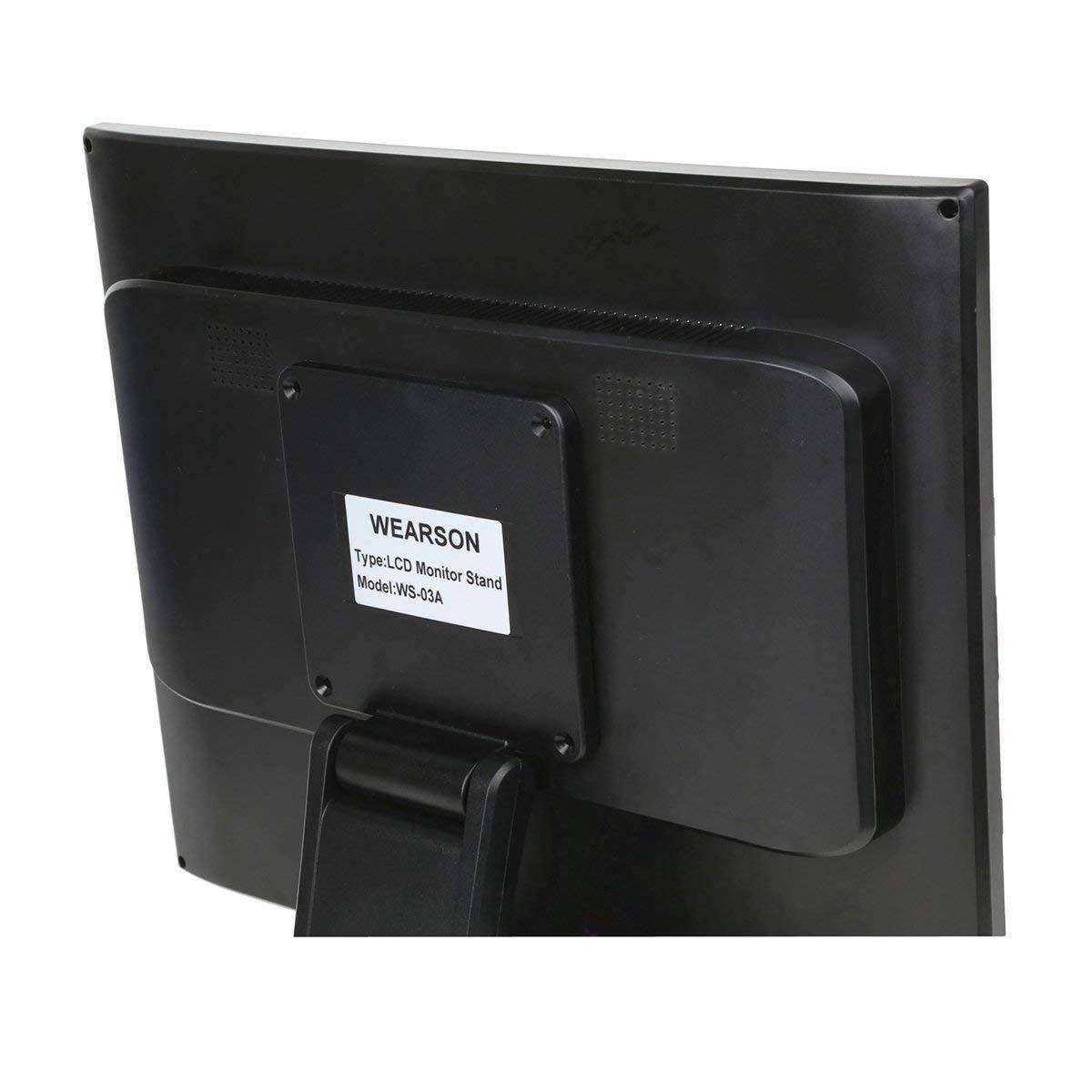 Wearson WS-03A Adjustable LCD TV Stand Folding Metal Monitor Desk Stand With VESA Hole 75x75mm&100x100mm