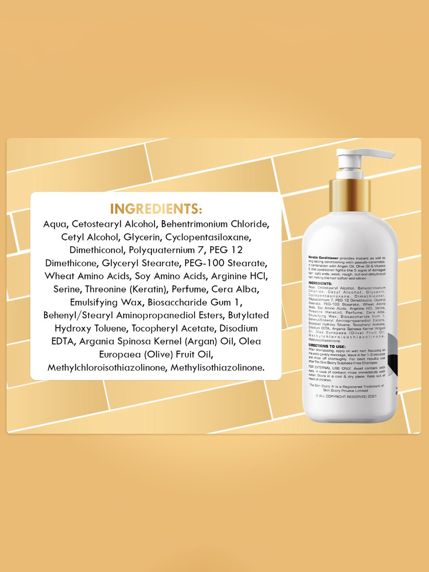 The Skin Story Vitamin E & Olive Oil Repair & Strengthen Keratin Conditioner - 250 gm