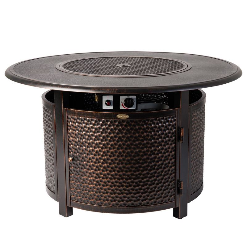 Weyland Round LPG Fire Pit - Antique Bronze - Fire Sense
