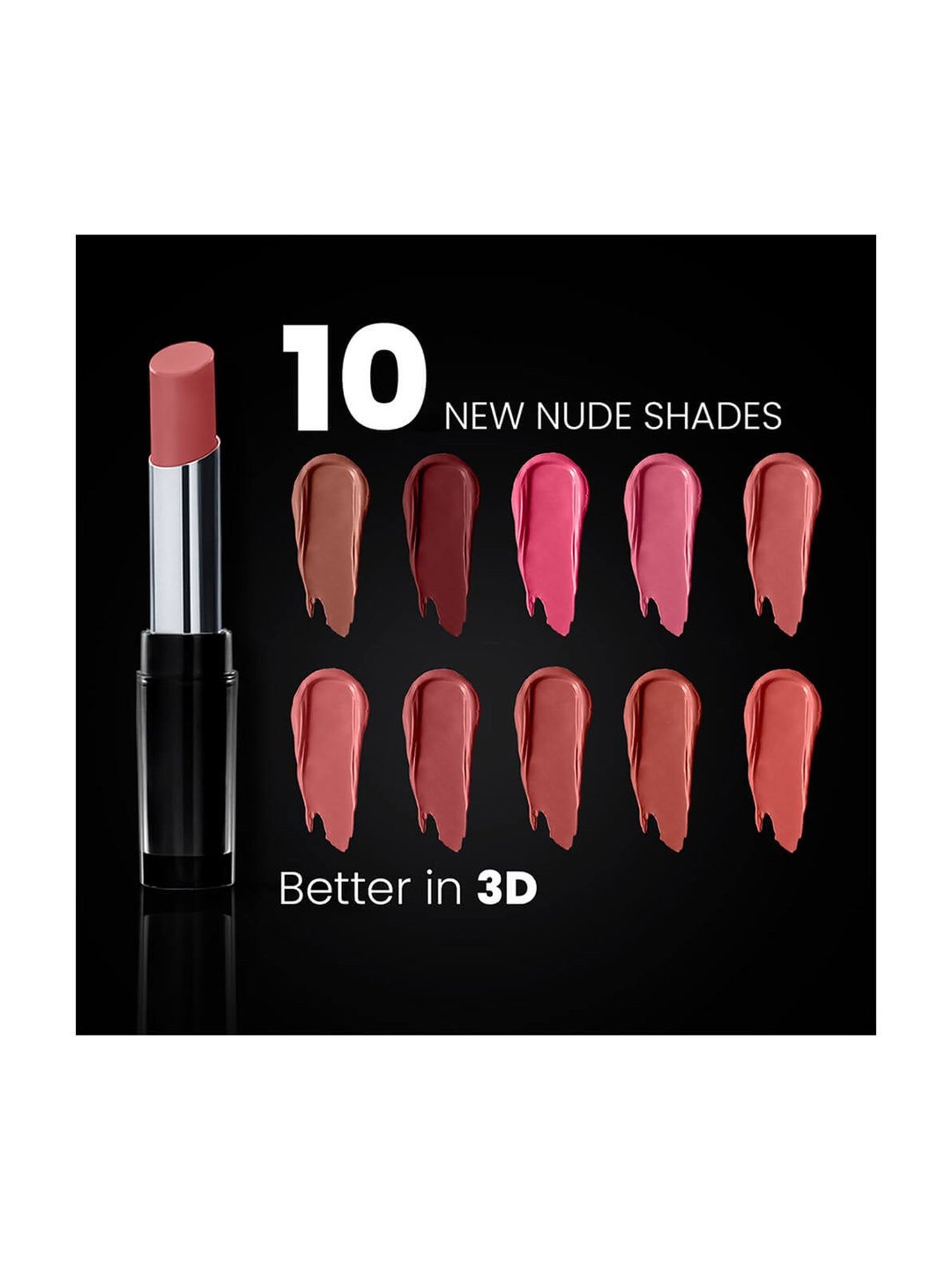 Lakme Absolute 3D Matte Lipstick Wine Flair - 3.6 gm