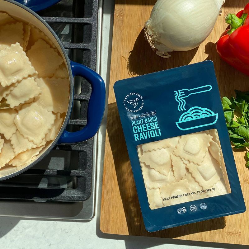 Taste Republic Frozen Vegan Gluten-Free Plant Based Cheese Ravioli - 12oz