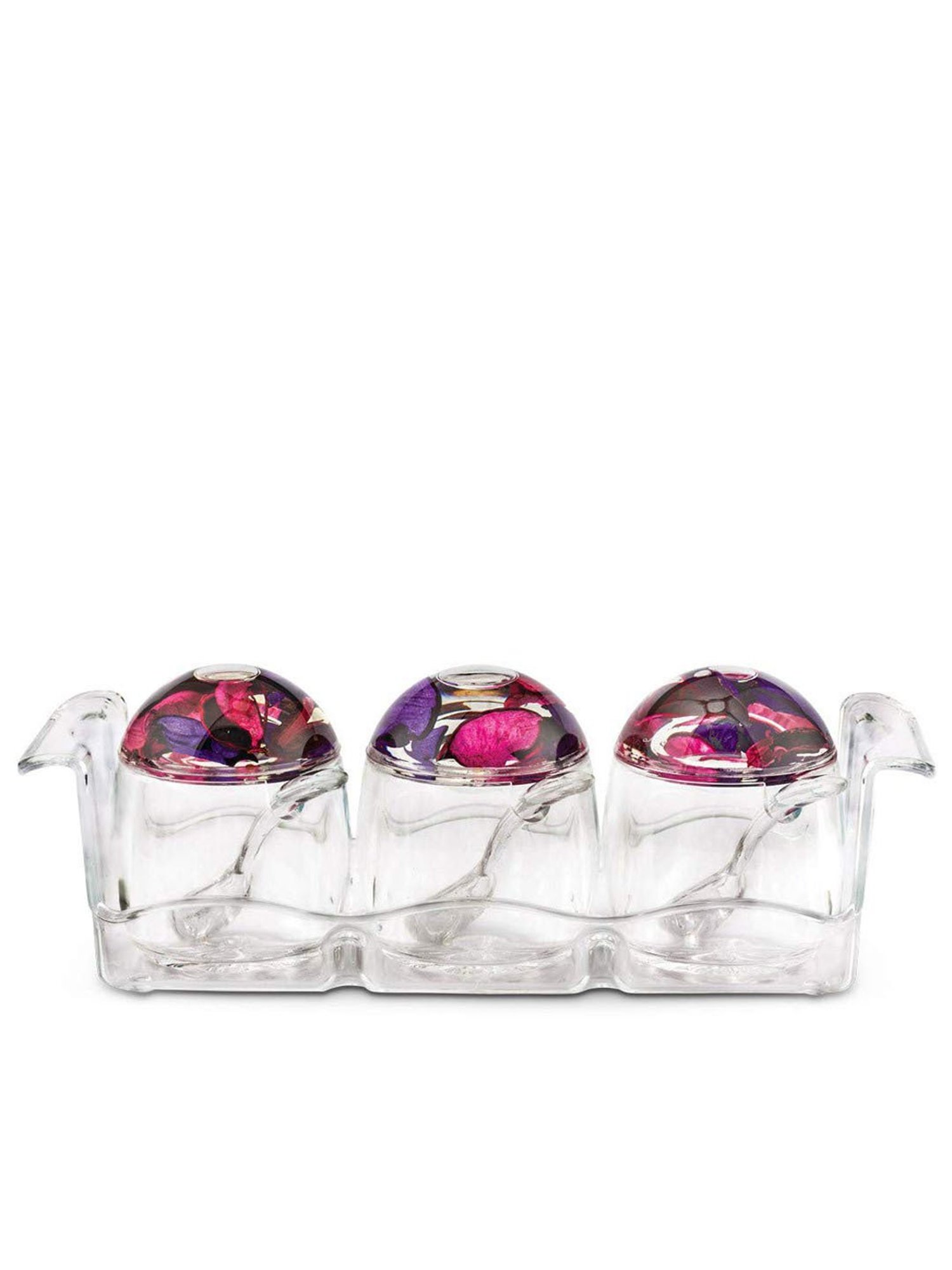 Freelance Purple Acrylic Set of 3 Jars and Container