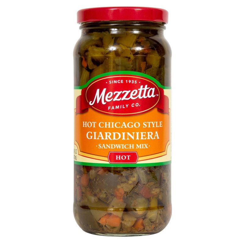 Mezzetta Chicago Style Hot Giardiniera Italian Sandwich Mix - 16oz