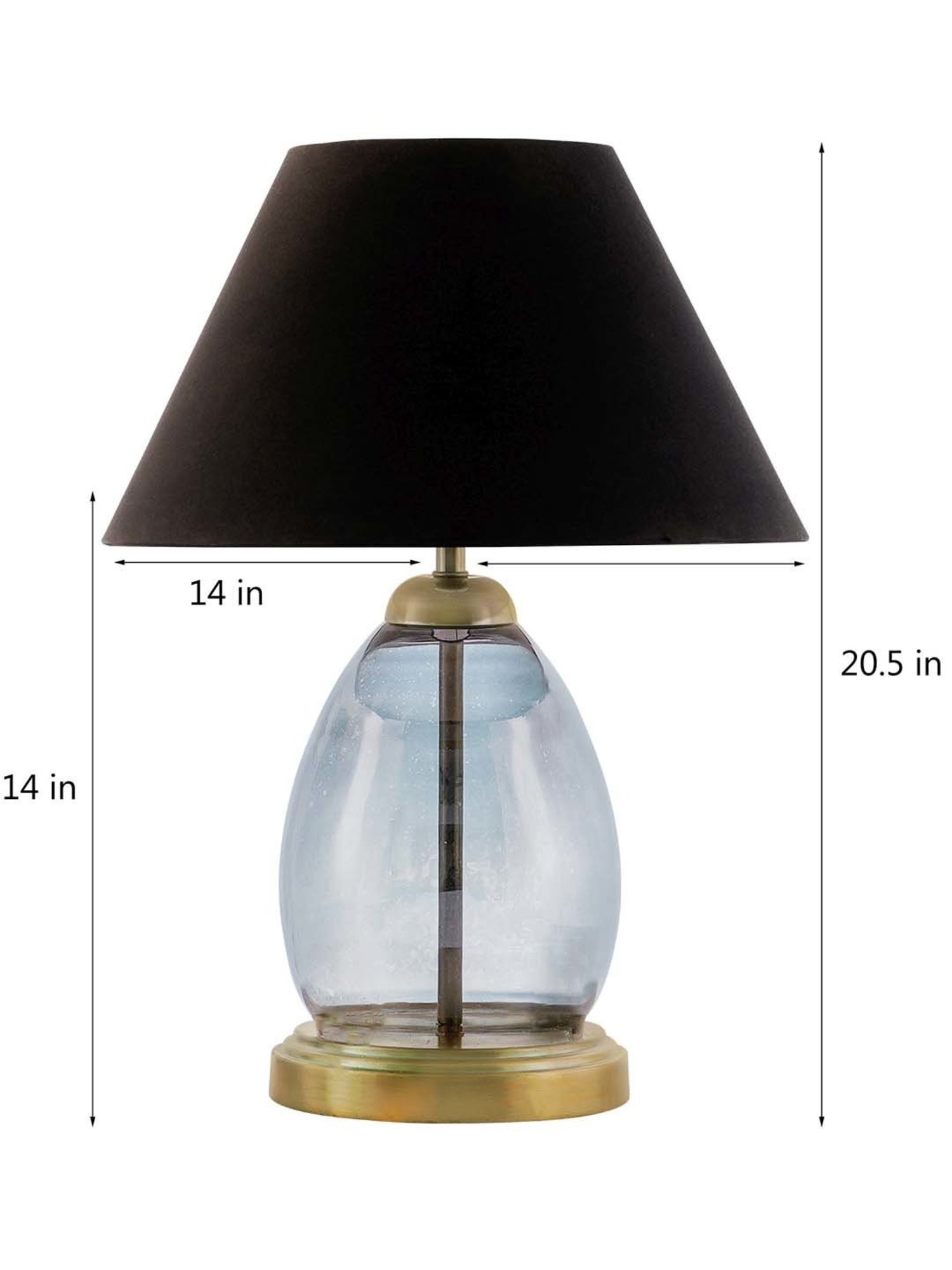 Kapoor E Illuminations 'Tiered' Black & Transparent Glass Table Lamp - Set of 1