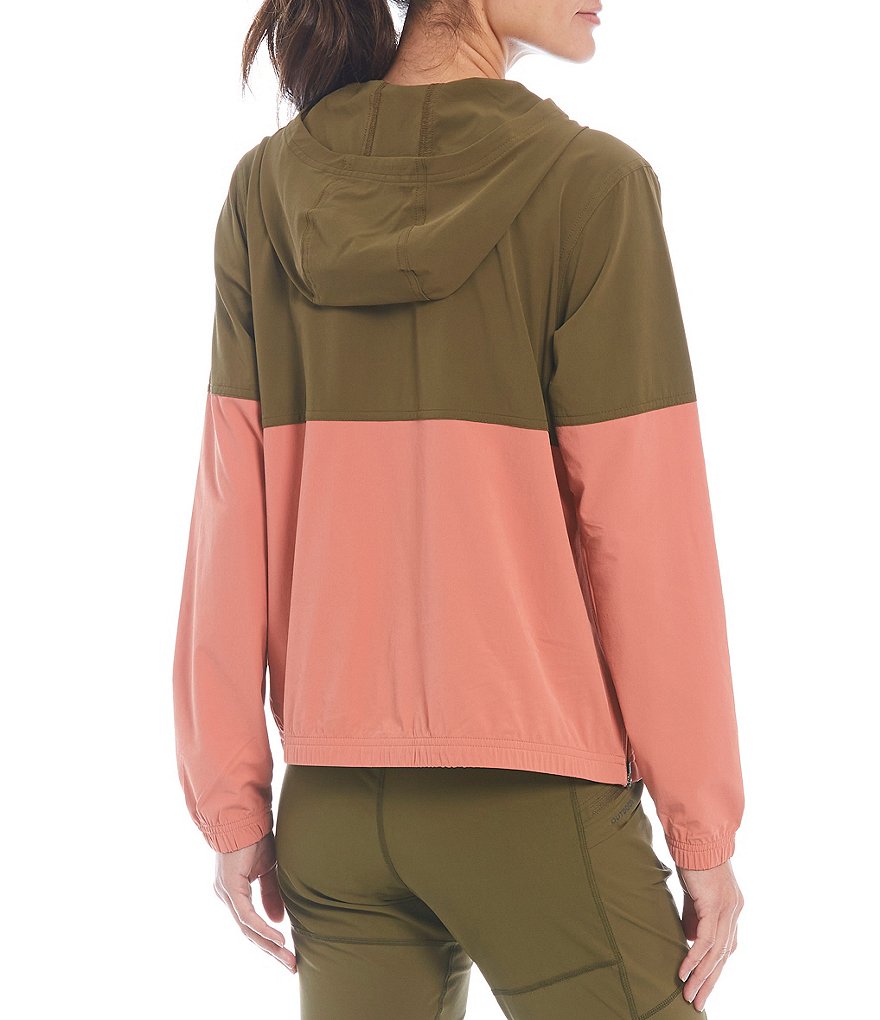 Outdoor Research Ferrosi UPF 50 Lightweight Stand Collar Hooded Neck Long Elastic Cuff Sleeve Coordinating Anorak