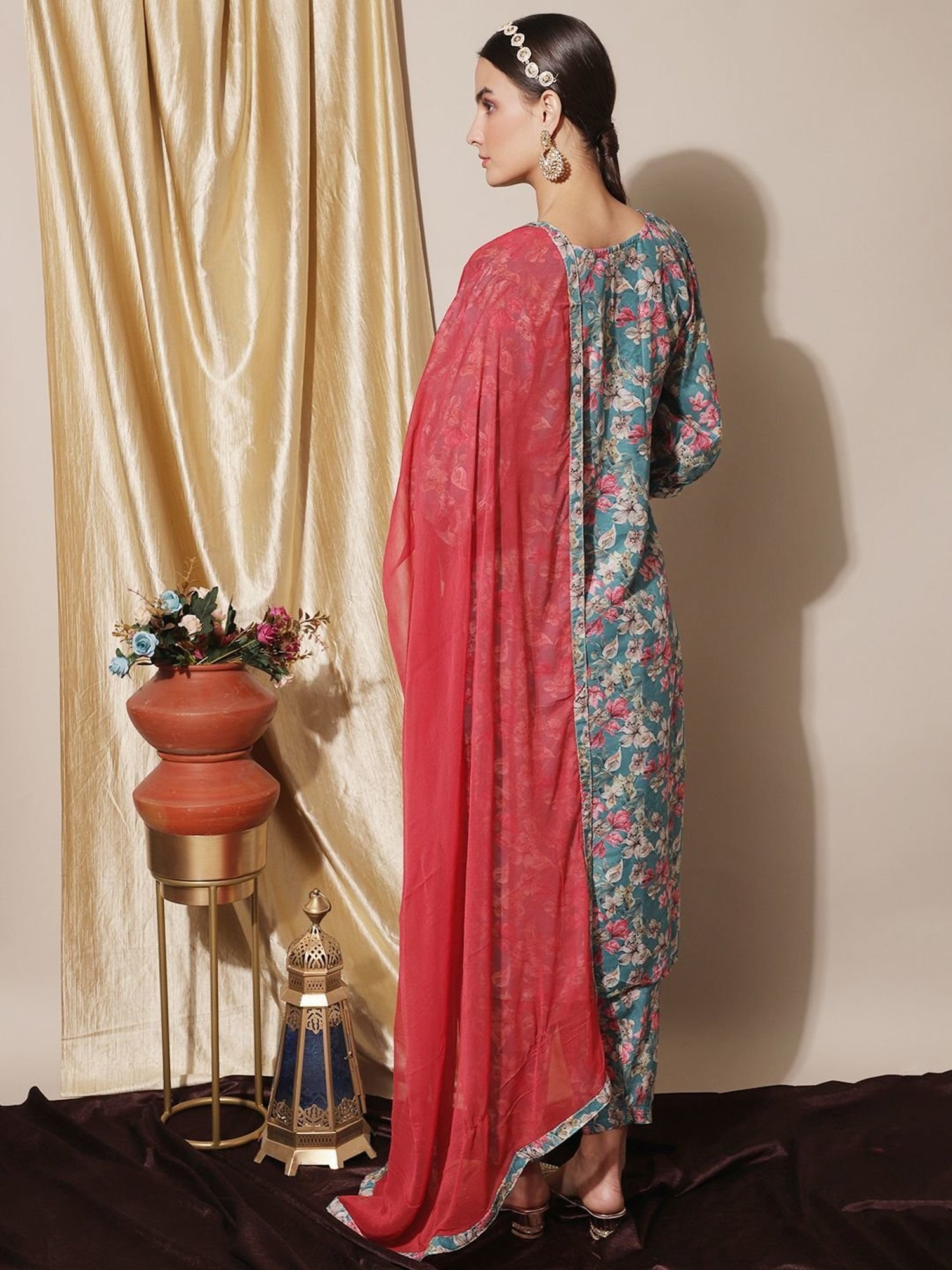 Stylee LIFESTYLE Blue Printed Unstitched Dress Material