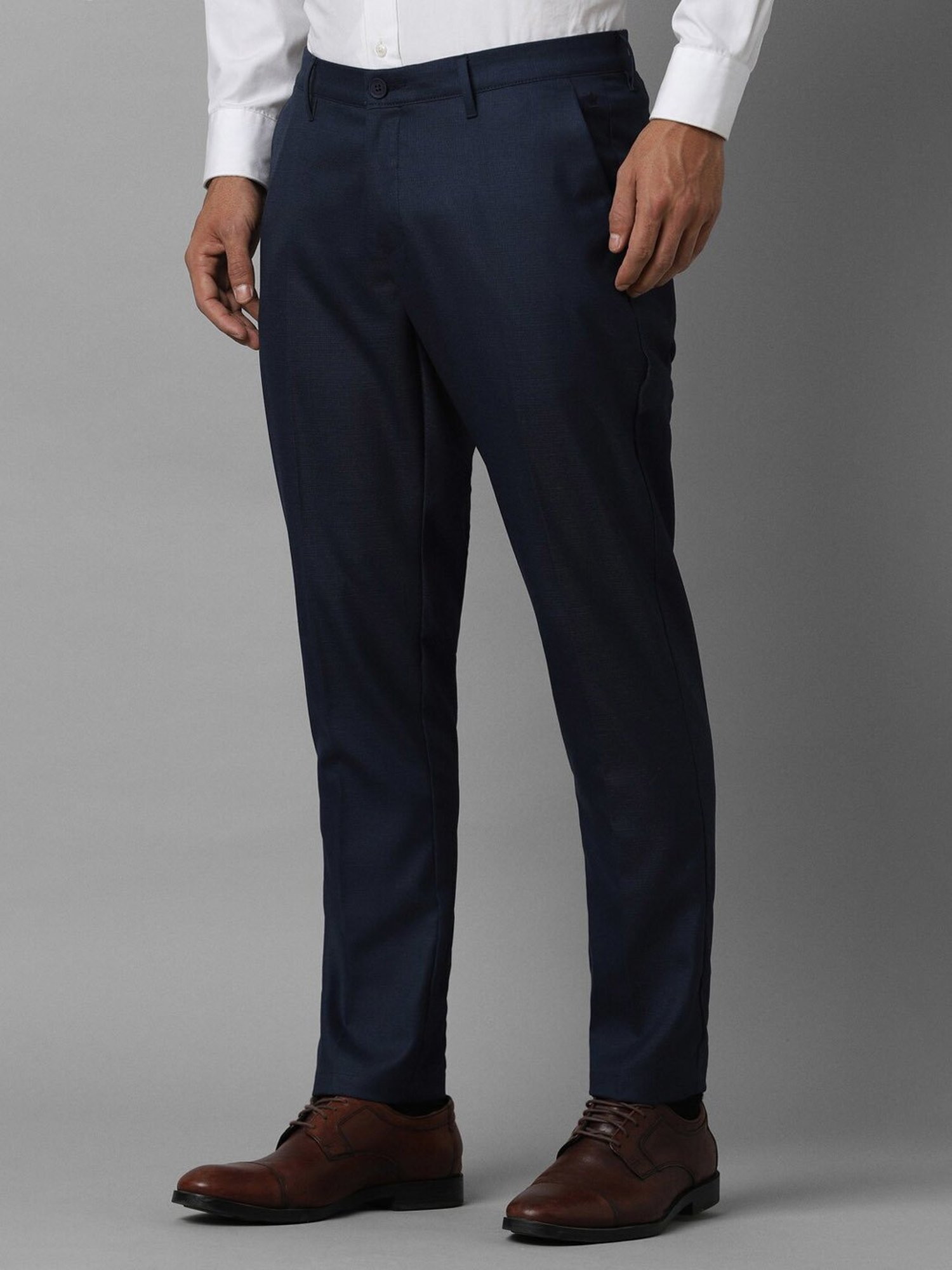 Louis Philippe Sport Navy Slim Fit Trousers