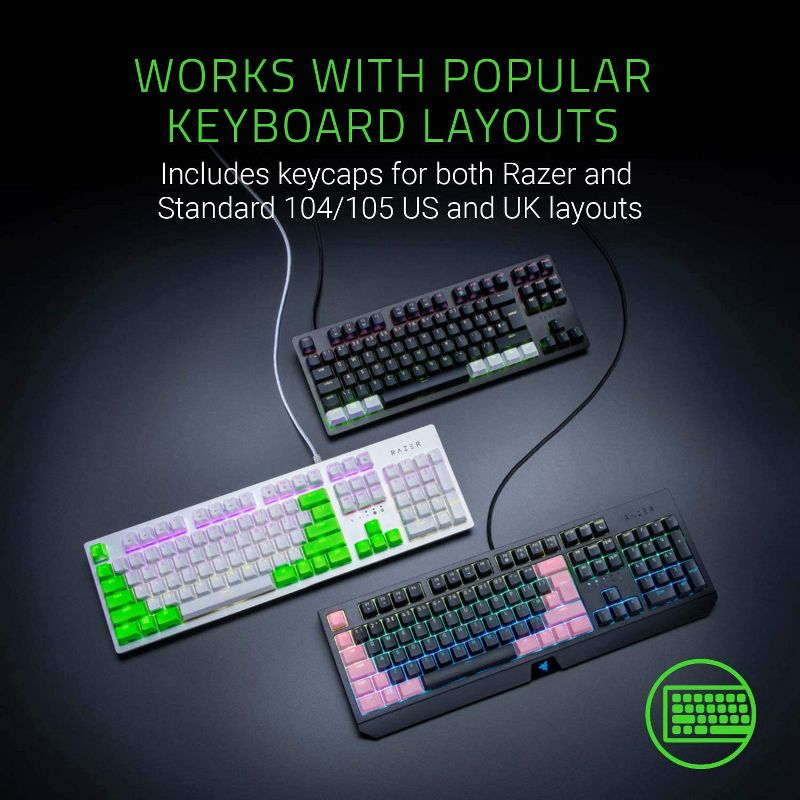 Razer PBT Keycap Upgrade Set -Backlight Compatible - Superior Material - Mercury